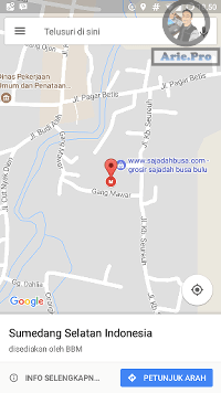 cara membuka kiriman lokasi peta google maps bbm android