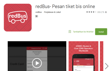 aplikasi pemesanan tiket bis online redbus