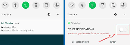 Mematikan notifikasi WhatsApp web di Smartphone Mematikan notifikasi WhatsApp web di Smartphone