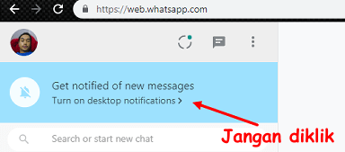 Mematikan notifikasi WhatsApp web di PC atau Laptop Mematikan notifikasi WhatsApp web di PC atau Laptop