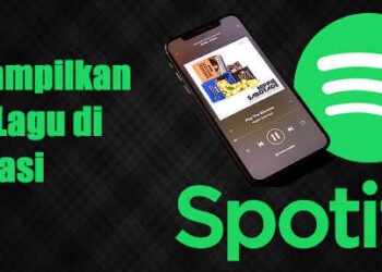 cara menampilkan lirik lagu di aplikasi spotify