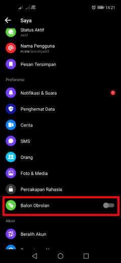 menghilangkan pop up dari aplikasi messenger saat ada pesan inbox masuk menghilangkan pop up dari aplikasi messenger saat ada pesan inbox masuk