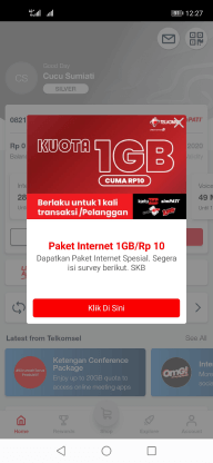 Cara dapat kuota internet Telkomsel 1GB Rp10 Cara dapat kuota internet Telkomsel 1GB Rp10