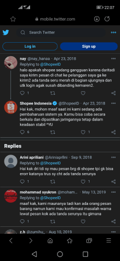 gangguan sistem pesan tidak didukung di shopee