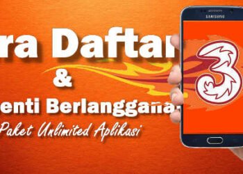 cara daftar unreg paket internet tri unlimited youtube WA TikTok Fb dll