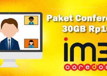 cara daftar paket internet zoom im3 30GB cuma Rp10 kuota conference