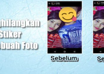 cara menghilangkan stiker atau emoticon foto di status wa atau fb bisakah