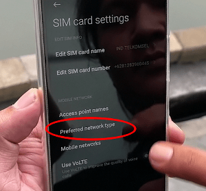 preferred network type android