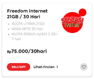 paket 21gb rp75rb im3 ooredoo paket 21gb rp75rb im3 ooredoo